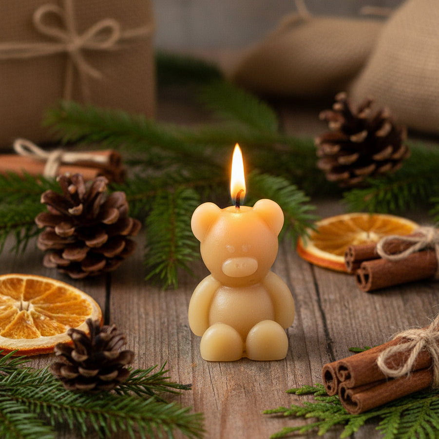 Candele in Cera d'Api piccola - Orso- Bugno- Angelo- Vasetto